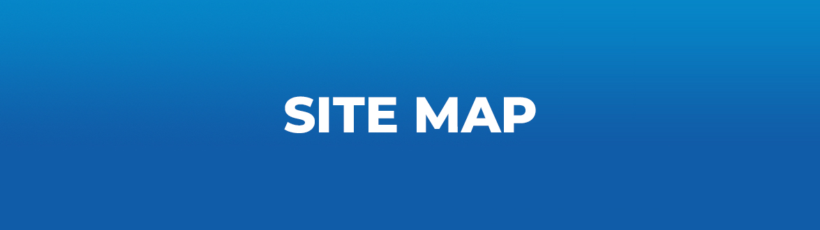 White "SITE MAP" text on blue background for dental website navigation